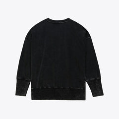 Buffalo Bills Women's Delineate Mineral Wash Crewneck Sweatshirt - Black Sweatshirts