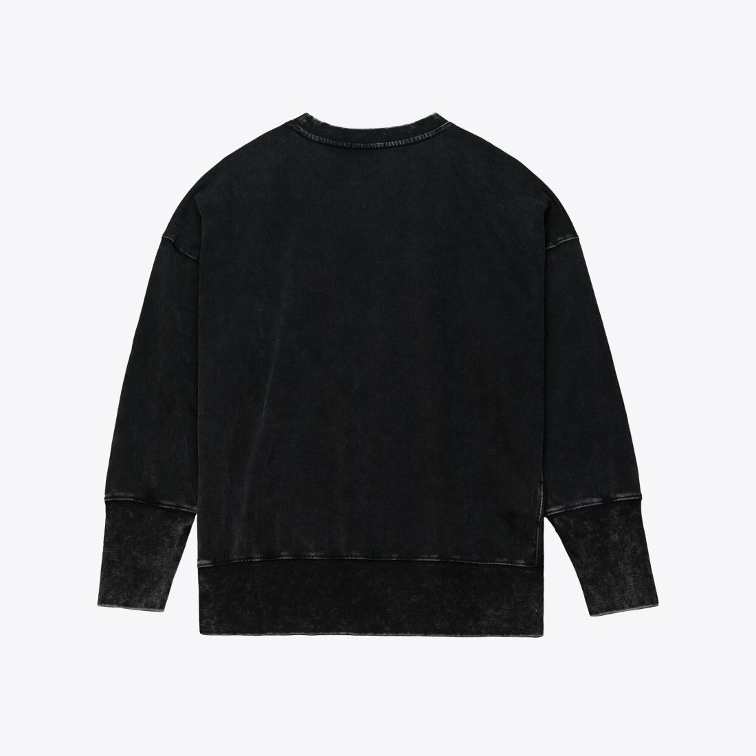 Green Bay Packers Women's Delineate Mineral Wash Crewneck Sweatshirt - Black Sweatshirts