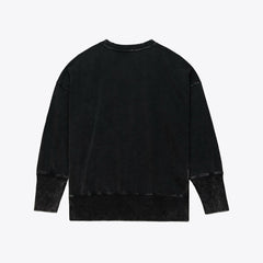 Green Bay Packers Women's Delineate Mineral Wash Crewneck Sweatshirt - Black Sweatshirts