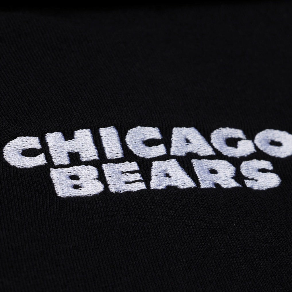 Chicago Bears Women's Cropped Long Sleeve Rugby Polo - Black