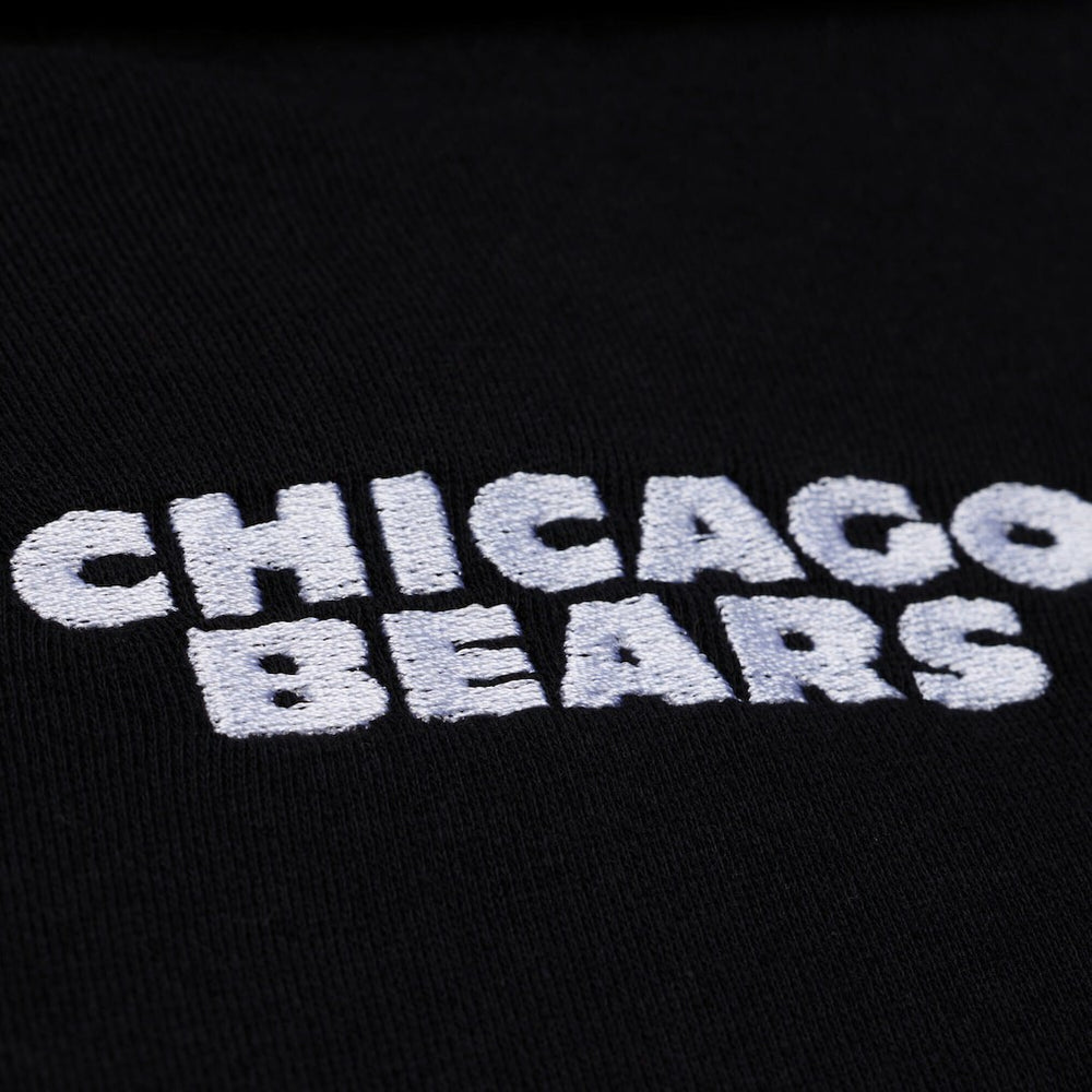 Chicago Bears Women's Cropped Long Sleeve Rugby Polo - Black