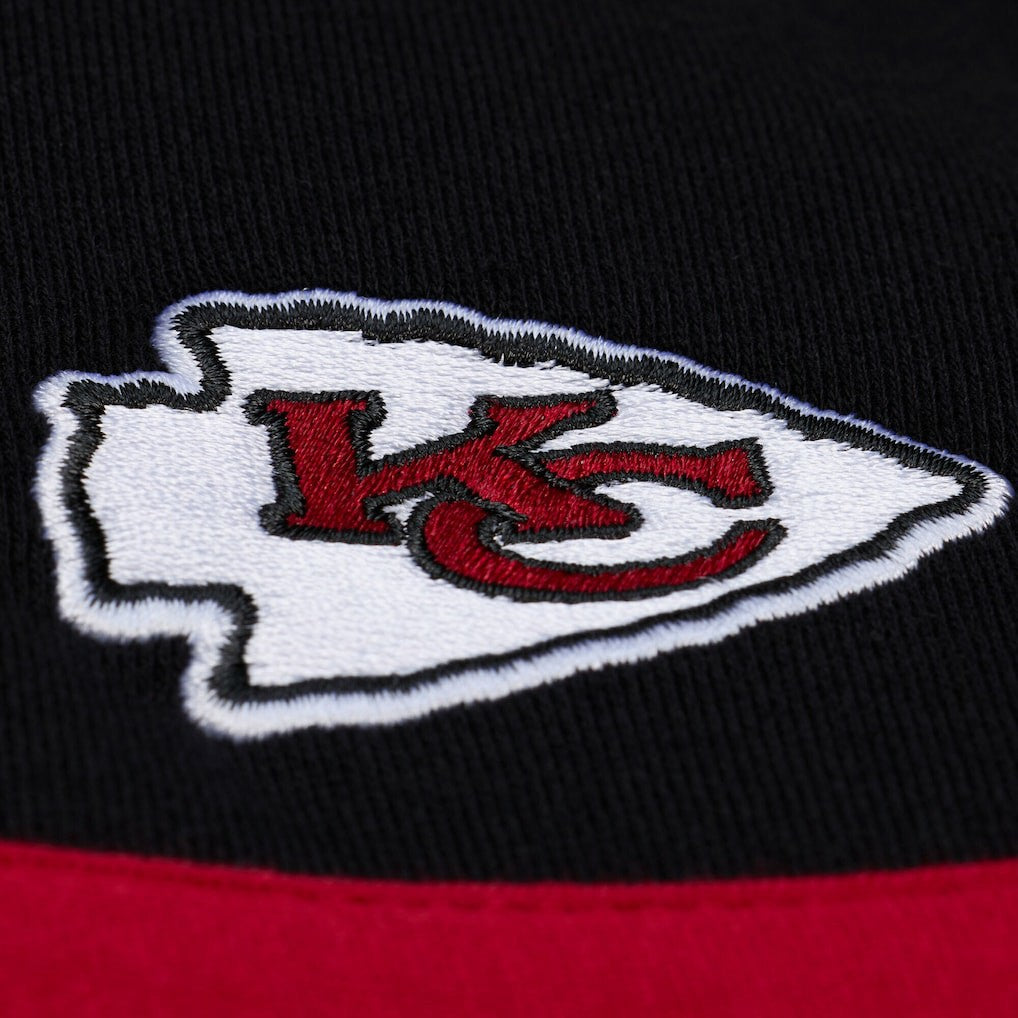 Kansas City Chiefs Women's Cropped Long Sleeve Rugby Polo - Black