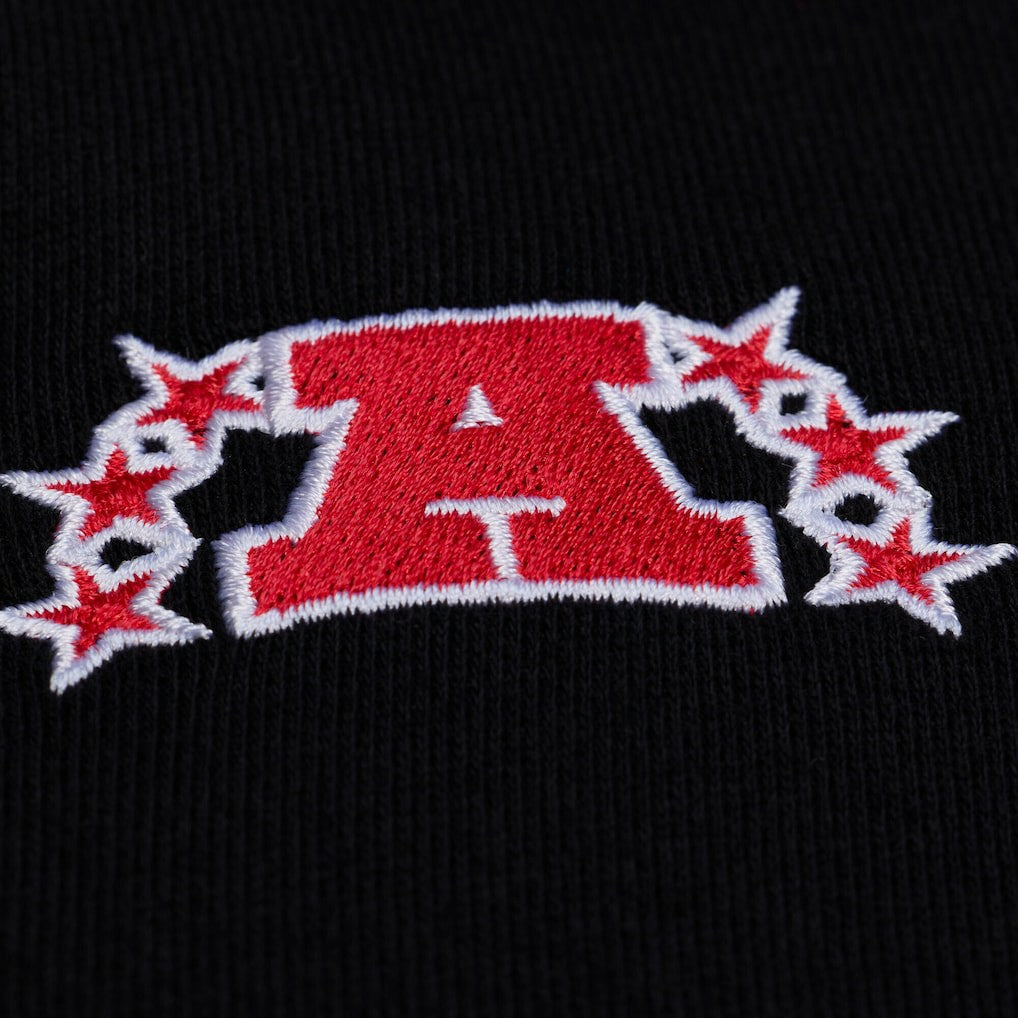 Kansas City Chiefs Women's Cropped Long Sleeve Rugby Polo - Black