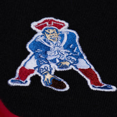 New England Patriots Women's Throwback Cropped Long Sleeve Rugby Polo - Black