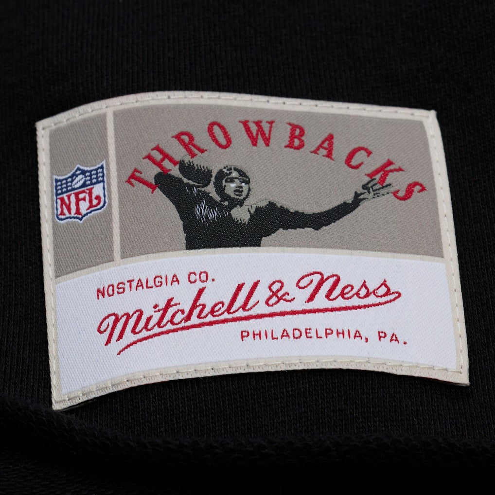 New England Patriots Women's Throwback Cropped Long Sleeve Rugby Polo - Black