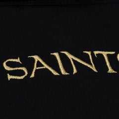 New Orleans Saints Women's Cropped Long Sleeve Rugby Polo - Black