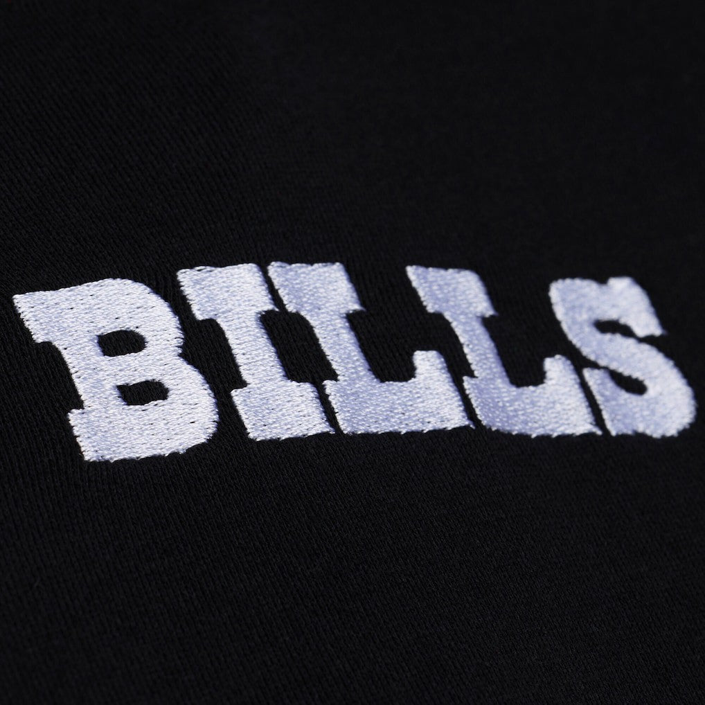 Buffalo Bills Women's Throwback Cropped Long Sleeve Rugby Polo - Black