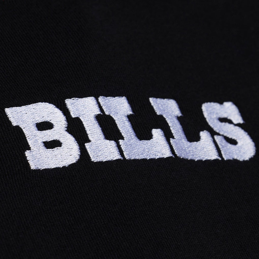 Buffalo Bills Women's Throwback Cropped Long Sleeve Rugby Polo - Black