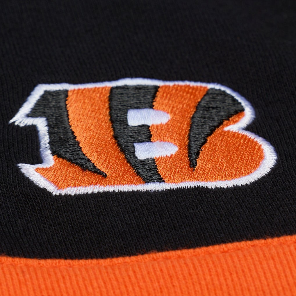Cincinnati Bengals Women's Cropped Long Sleeve Rugby Polo - Black