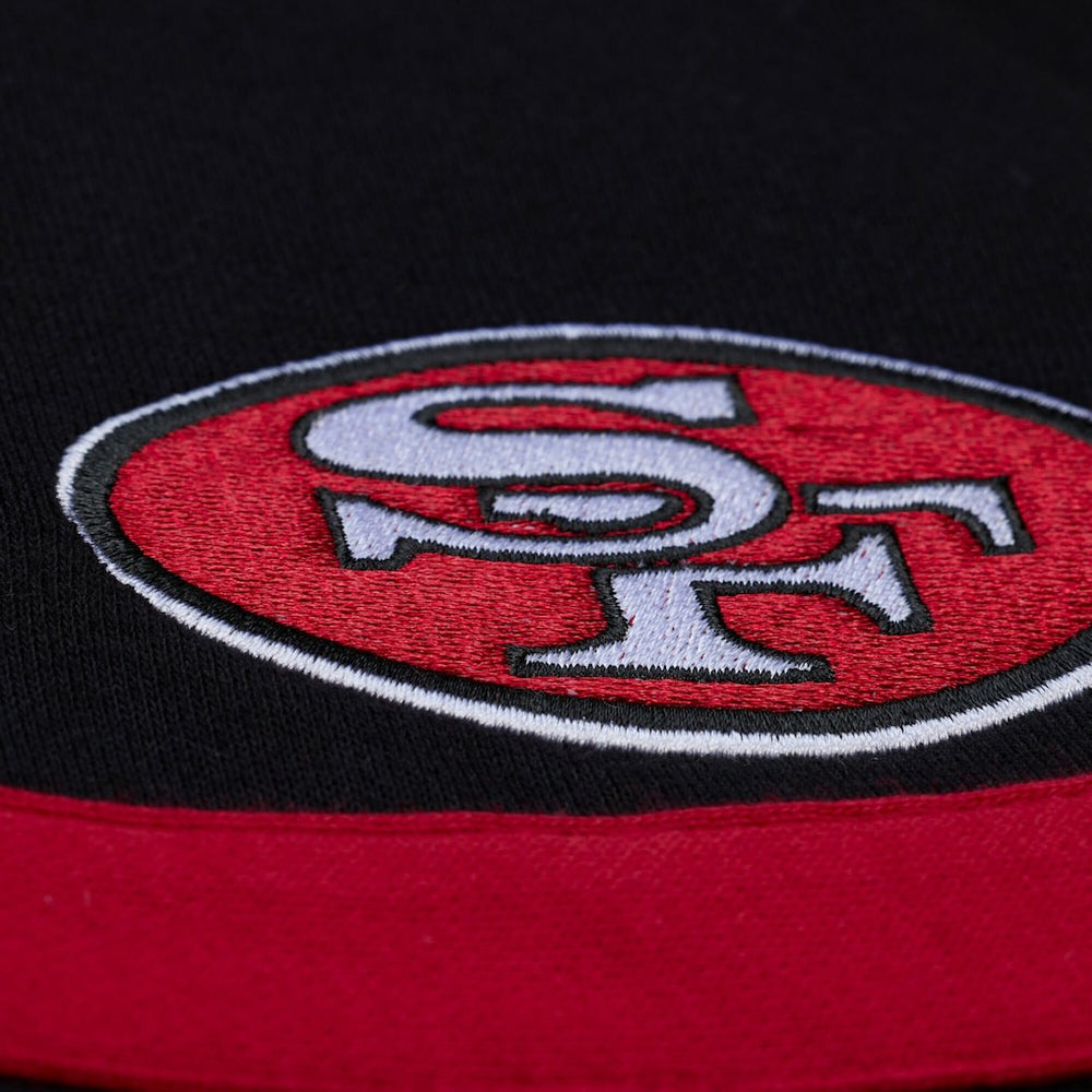 San Francisco 49ers Women's Cropped Long Sleeve Rugby Polo - Black