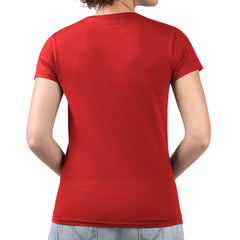 Boston Red Sox G-III 4Her by Carl Banks Women's Super-Slim Fit Lightweight Pinstripe Circle V-Neck T-Shirt - Red T-shirts