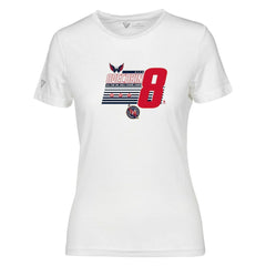 Alexander Ovechkin Washington Capitals Levelwear Women's NHL All-Time Leading Goal Scorer Milestone Stripes Name & Number Maddox T-Shirt - White | US 203056594