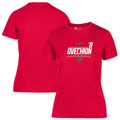 Alexander Ovechkin Washington Capitals Levelwear Women's NHL All-Time Leading Goal Scorer Milestone Name & Number Maddox T-Shirt - Red | US 203056599