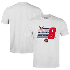 Alexander Ovechkin Washington Capitals Levelwear NHL All-Time Leading Goal Scorer Milestone Stripes Name & Number Richmond T-Shirt - White | US 203056608