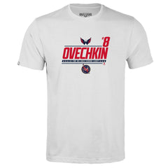 Alexander Ovechkin Washington Capitals Levelwear Youth NHL All-Time Leading Goal Scorer Milestone Name & Number Little Richmond T-Shirt - White | US 203056627
