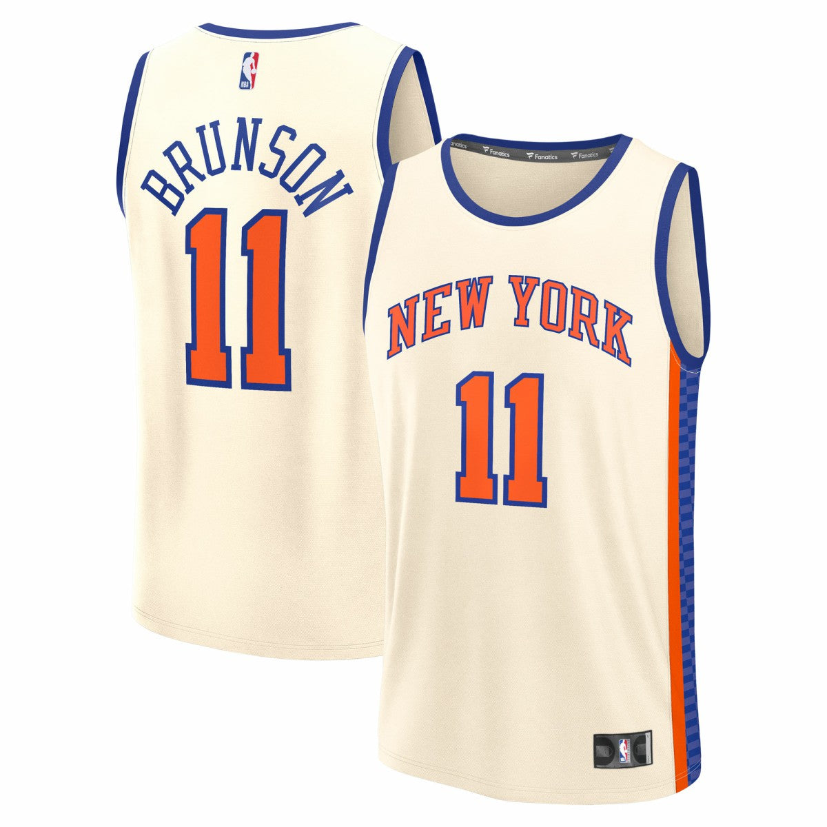 Jalen Brunson New York Knicks 2025/26 City Edition Fast Break Jersey Cream - Fanatics
