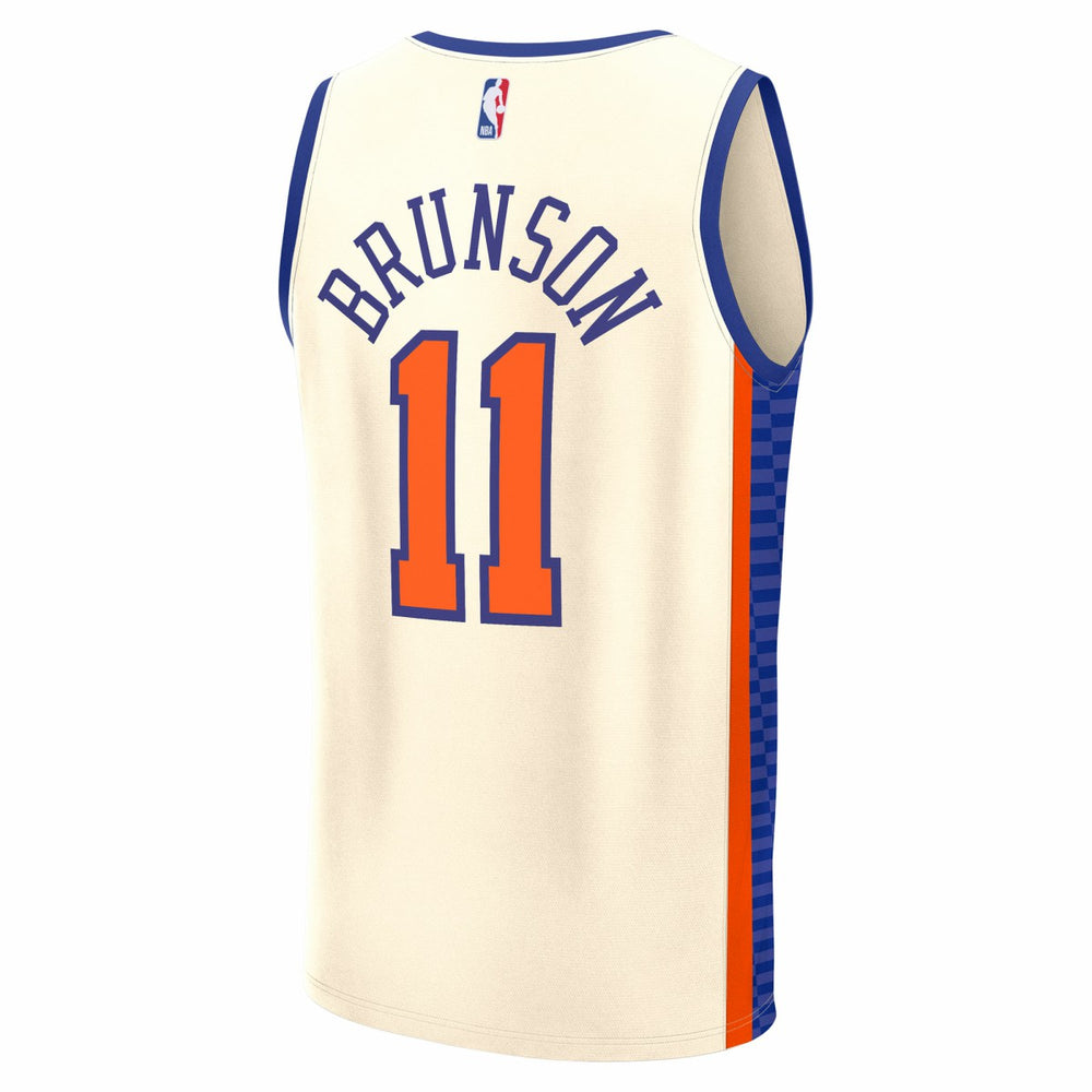 Jalen Brunson New York Knicks 2025/26 City Edition Fast Break Jersey Cream - Fanatics