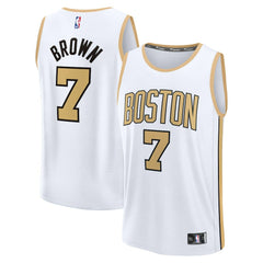 Jaylen Brown Boston Celtics 2025/26 City Edition Fast Break Jersey White - Fanatics