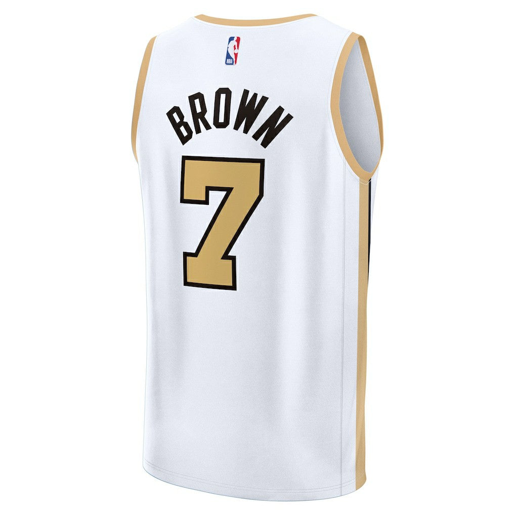 Jaylen Brown Boston Celtics 2025/26 City Edition Fast Break Jersey White - Fanatics