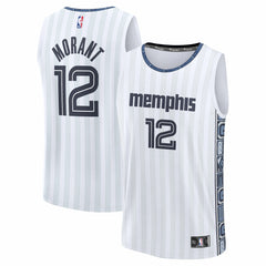 Ja Morant Memphis Grizzlies Youth 2025/26 City Edition Fast Break Jersey White - Fanatics