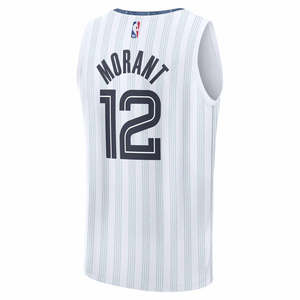 Ja Morant Memphis Grizzlies Youth 2025/26 City Edition Fast Break Jersey White - Fanatics