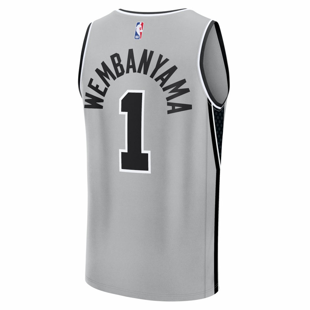 Victor Wembanyama San Antonio Spurs Fast Break Jersey Statement Edition Silver - Fanatics