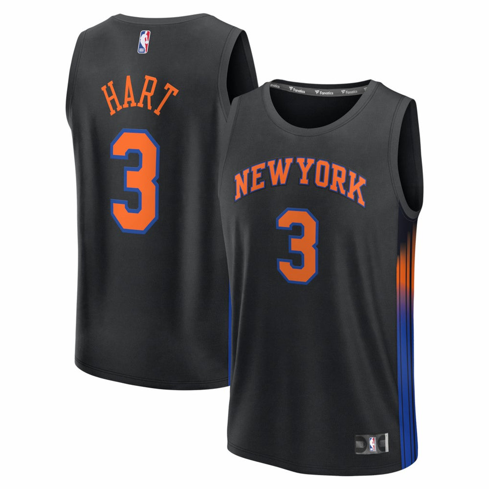 Josh Hart New York Knicks Fast Break Jersey Statement Edition Black - Fanatics