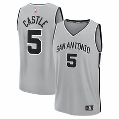 Stephon Castle San Antonio Spurs Youth Fast Break Jersey Statement Edition Silver - Fanatics outlet