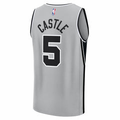 Stephon Castle San Antonio Spurs Youth Fast Break Jersey Statement Edition Silver - Fanatics outlet