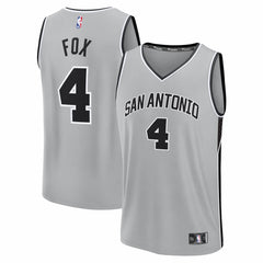 De'Aaron Fox San Antonio Spurs Youth Fast Break Jersey Statement Edition Silver - Fanatics
