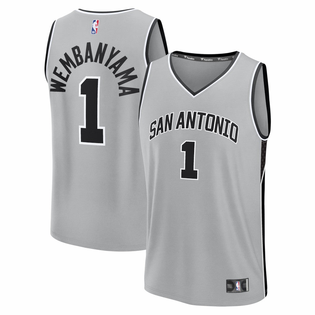 Victor Wembanyama San Antonio Spurs Youth Fast Break Jersey Statement Edition Silver - Fanatics
