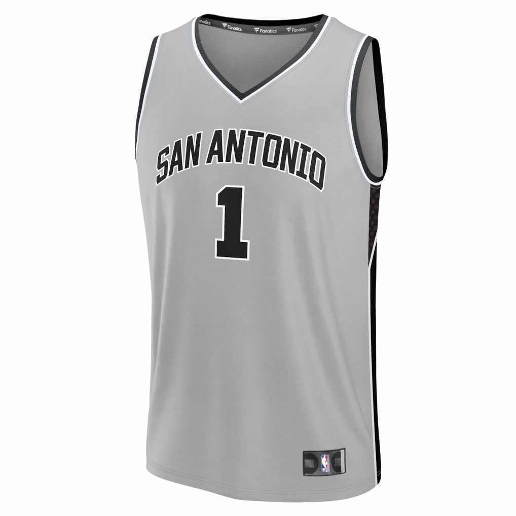 Victor Wembanyama San Antonio Spurs Youth Fast Break Jersey Statement Edition Silver - Fanatics