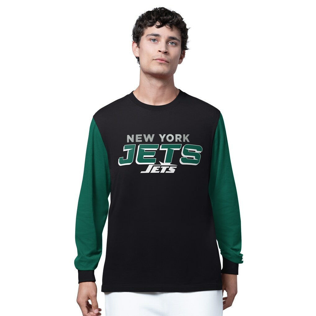 New York Jets Starter Thursday Night Gridiron Long Sleeve T-Shirt- Black - Black T-shirts