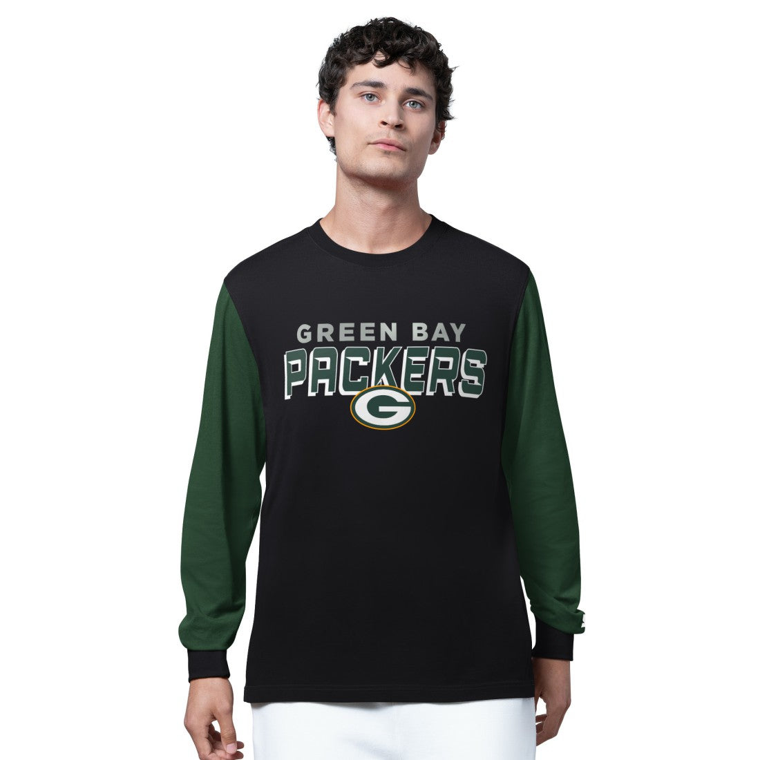 Green Bay Packers Starter Thursday Night Gridiron Long Sleeve T-Shirt- Black - Black T-shirts
