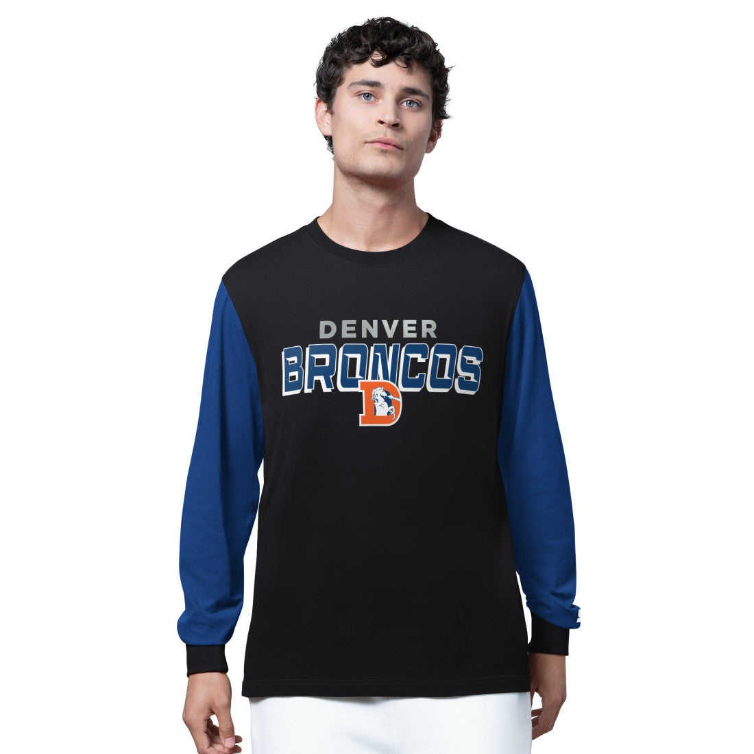 Denver Broncos Starter Thursday Night Gridiron Long Sleeve T-Shirt - Black/Navy T-shirts