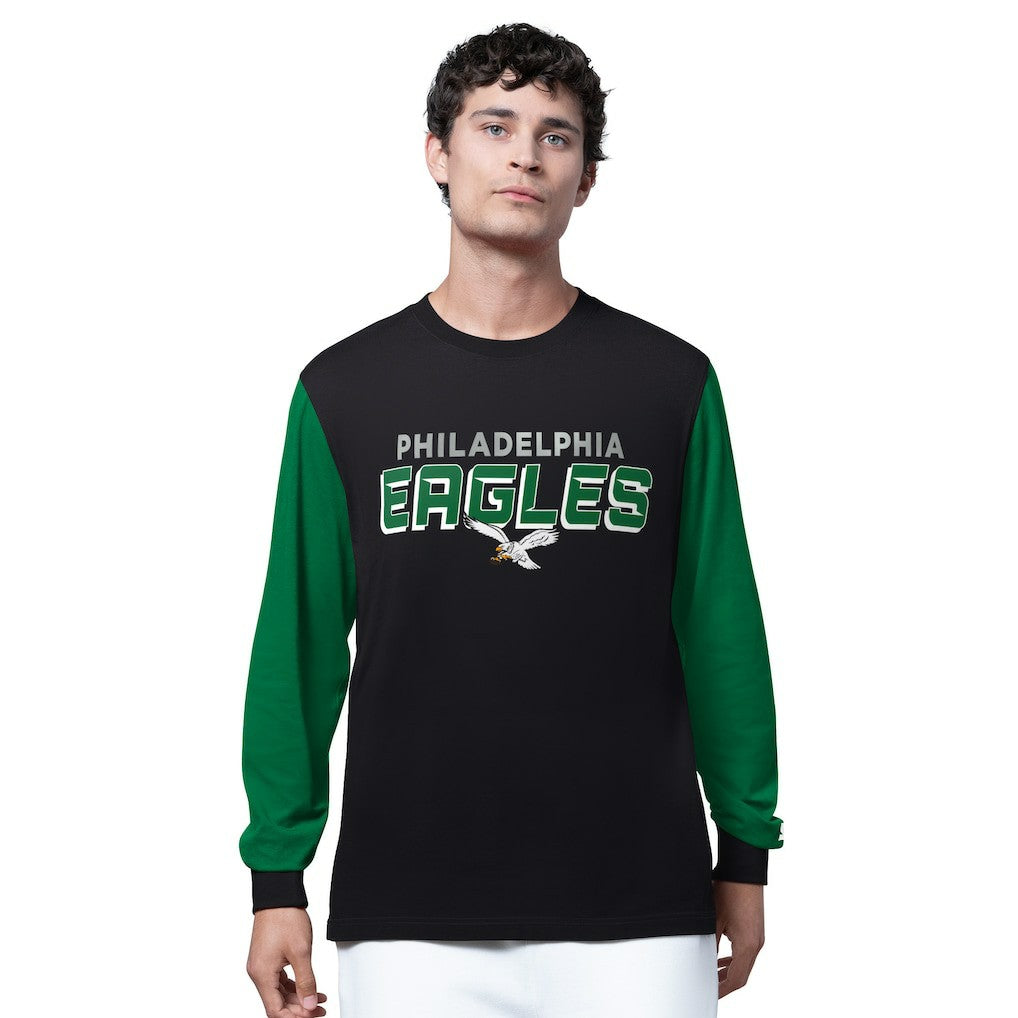 Philadelphia Eagles Starter Thursday Night Gridiron Long Sleeve T-Shirt - Black/Midnight Green T-shirts