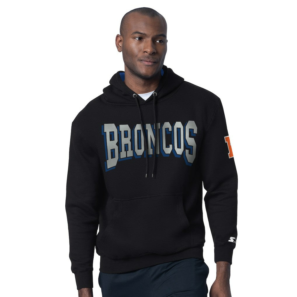 Denver Broncos Starter Thursday Night Gridiron Hoodie with Vintage Logo - Black Hoodies