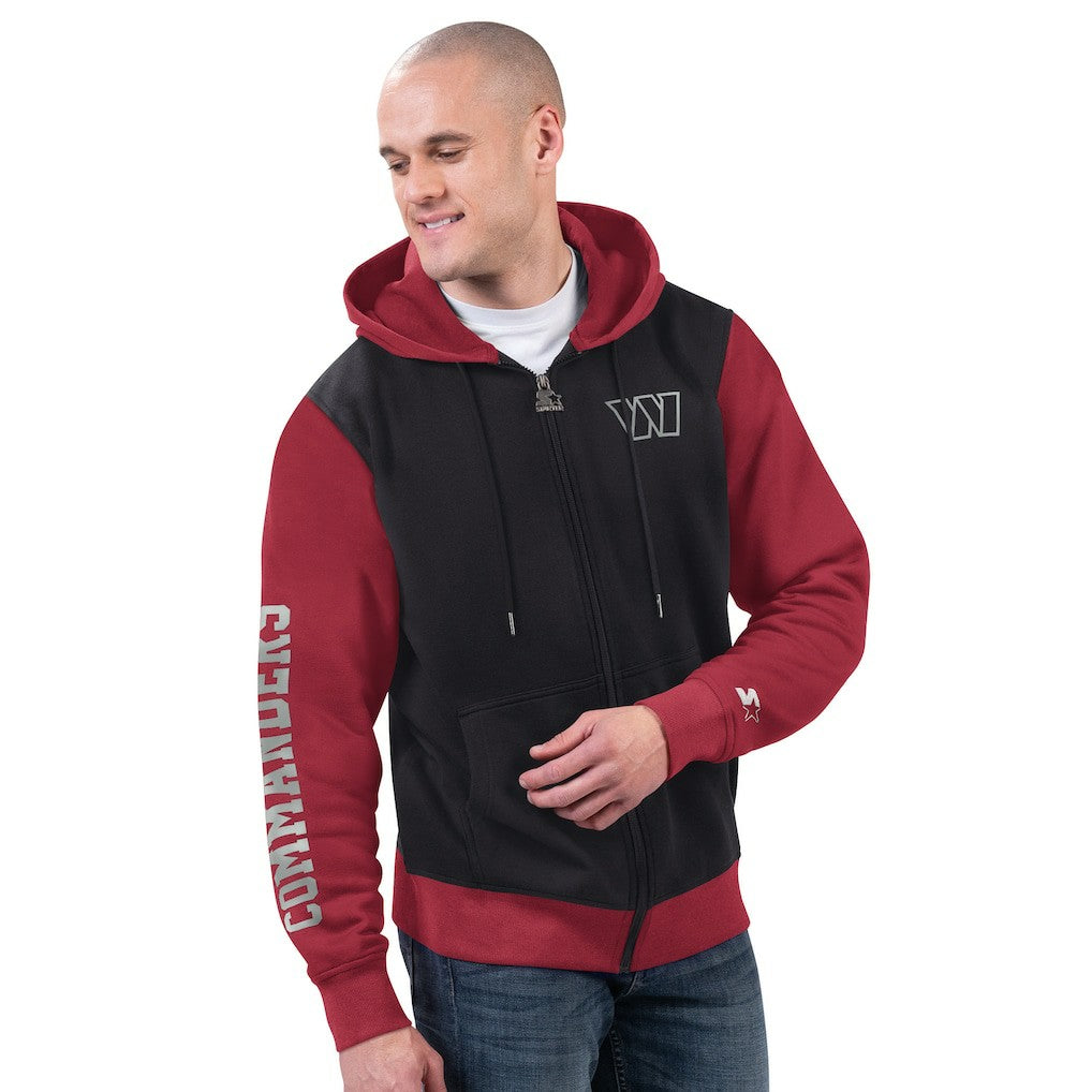 Washington Commanders Starter Thursday Night Gridiron Full-Zip Hoodie - Black/Burgundy Hoodies