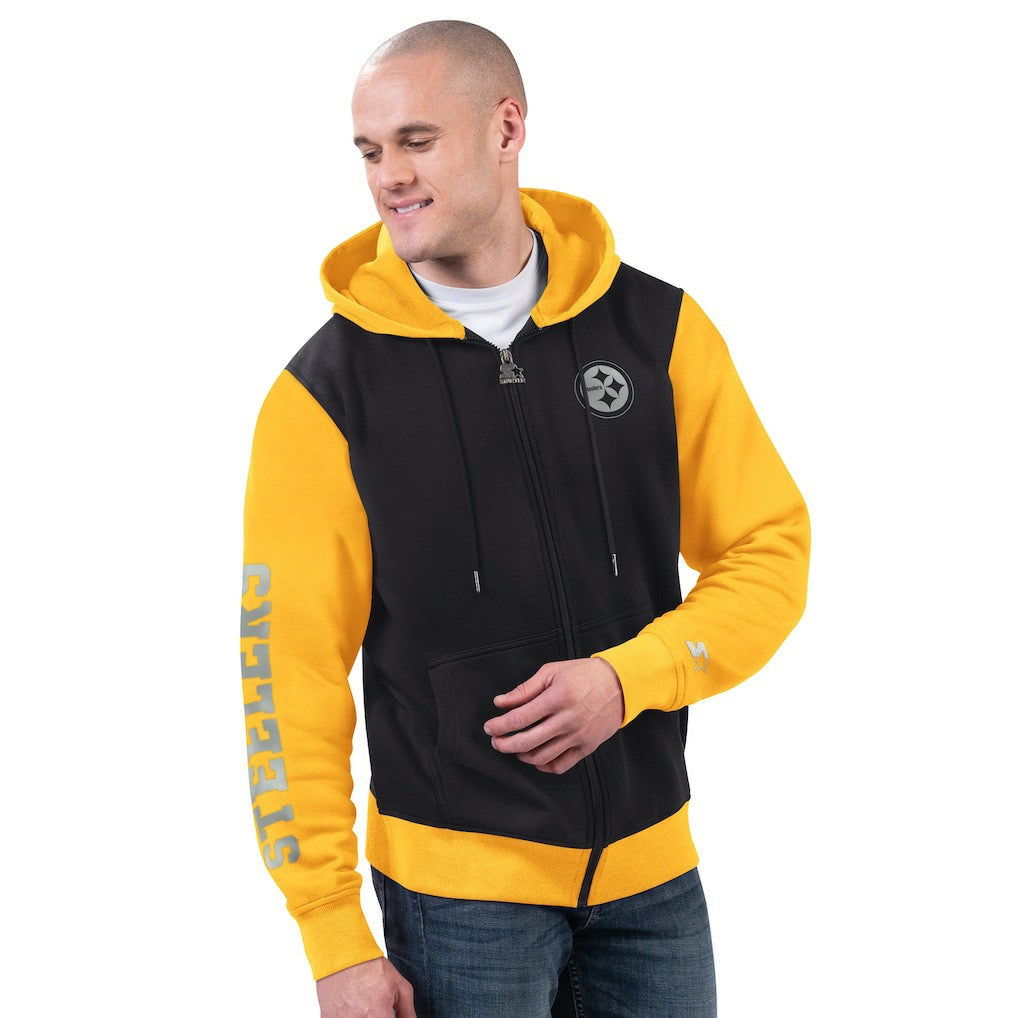 Pittsburgh Steelers Starter Thursday Night Gridiron Full-Zip Hoodie - Black/Gold Hoodies