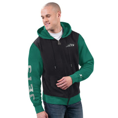 New York Jets Starter Thursday Night Gridiron Full-Zip Hoodie - Black/Green Hoodies
