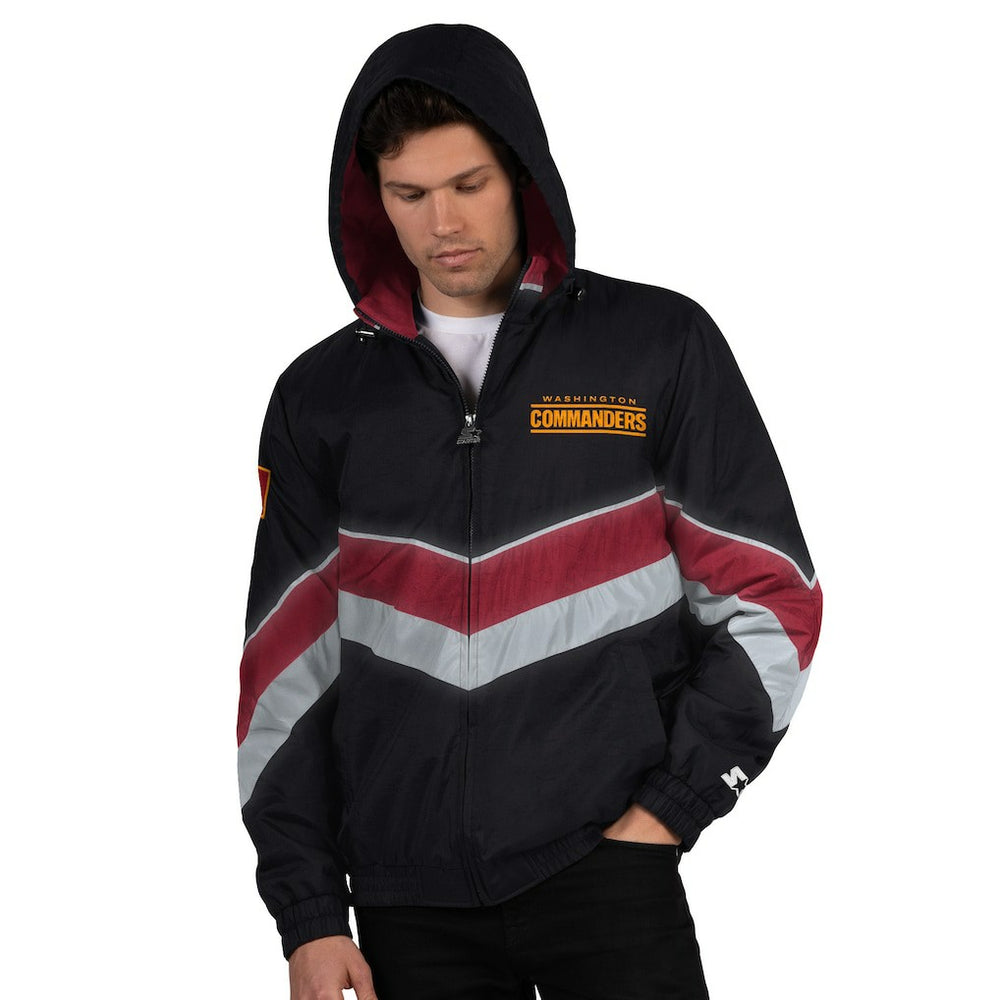 Washington Commanders Starter Thursday Night Gridiron Full-Zip Jacket - Black/Burgundy Jackets