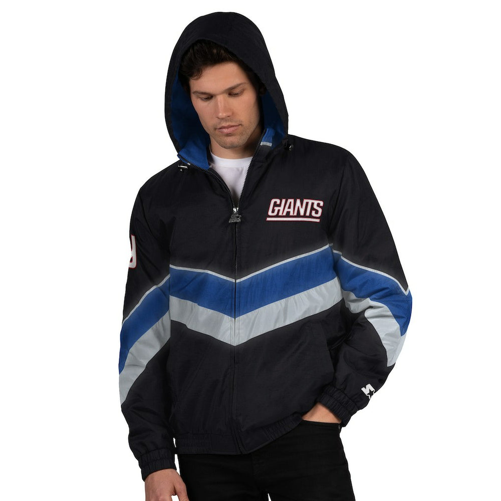 New York Giants Starter Thursday Night Gridiron Full-Zip Jacket - Black/Royal Jackets