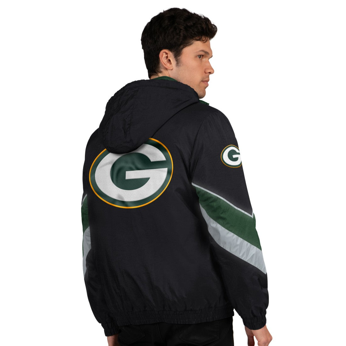 Green Bay Packers Starter Thursday Night Gridiron Full-Zip Jacket - Black/Green Jackets