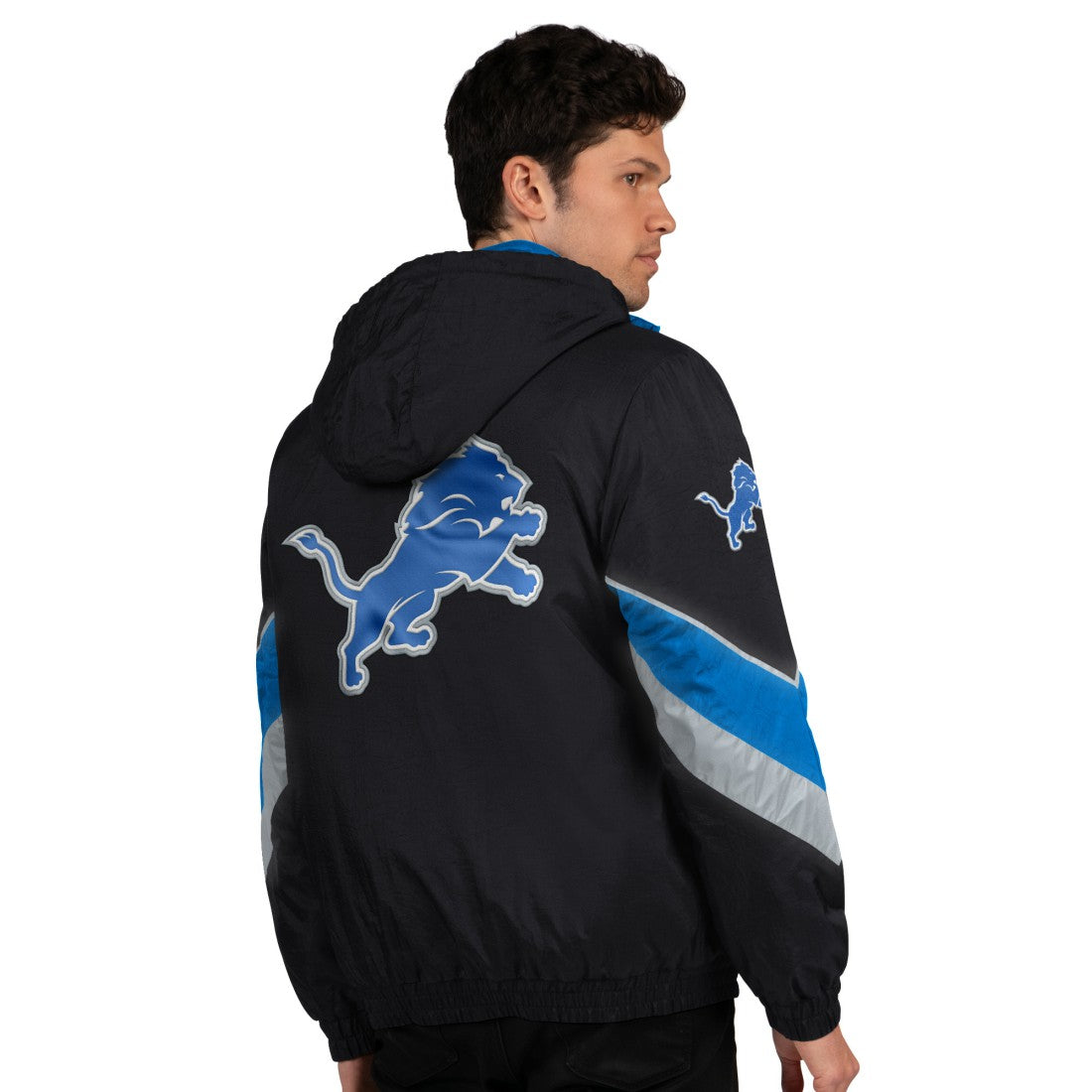 Detroit Lions Starter Thursday Night Gridiron Full-Zip Jacket - Black/Blue Jackets