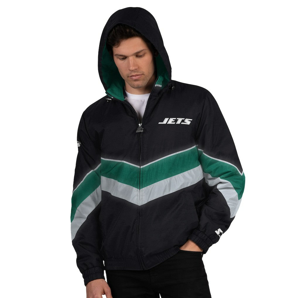 New York Jets Starter Thursday Night Gridiron Full-Zip Jacket - Black/Green Jackets