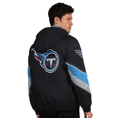Tennessee Titans Starter Thursday Night Gridiron Full-Zip Jacket - Black/Light Blue Jackets