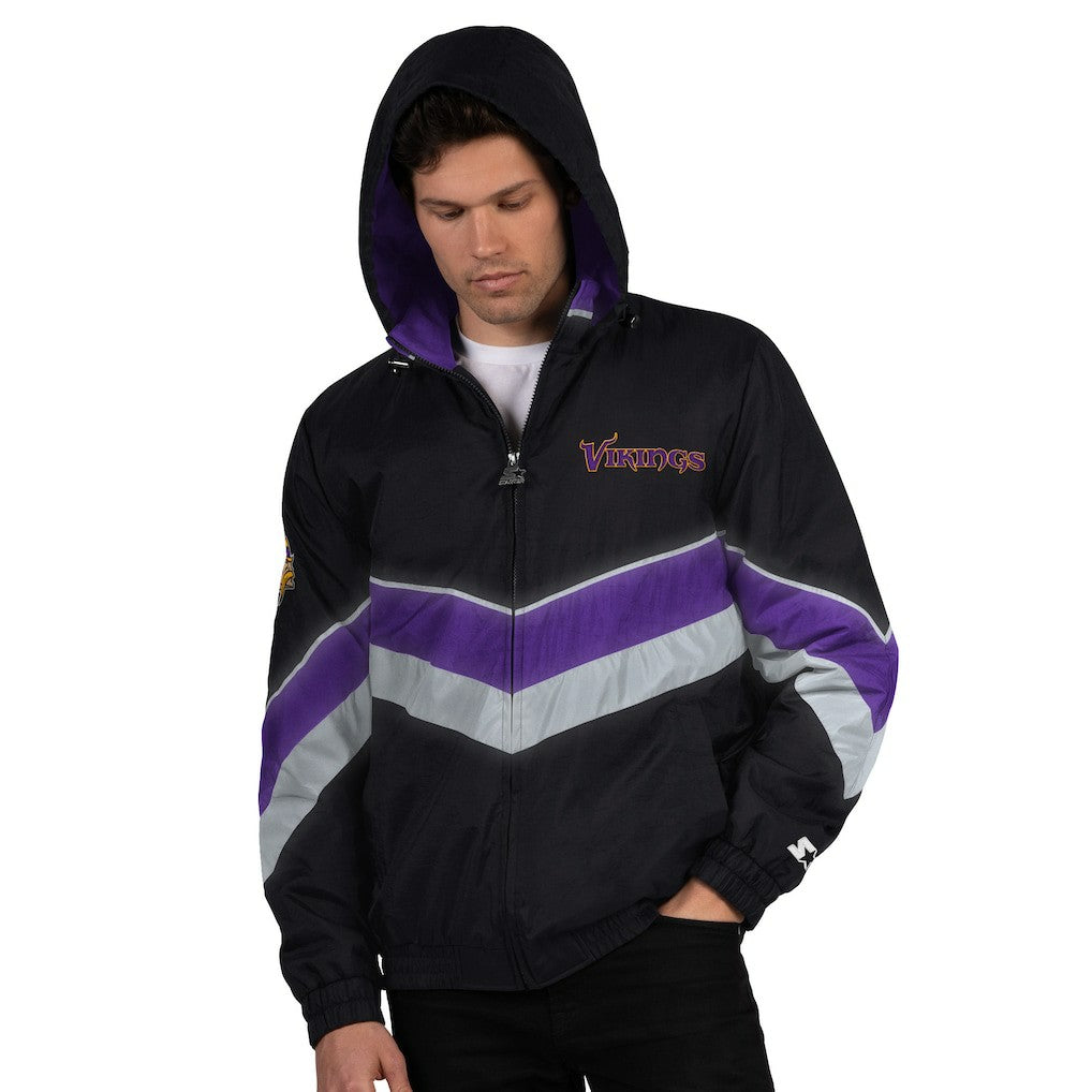 Minnesota Vikings Starter Thursday Night Gridiron Full-Zip Jacket - Black/Purple Jackets