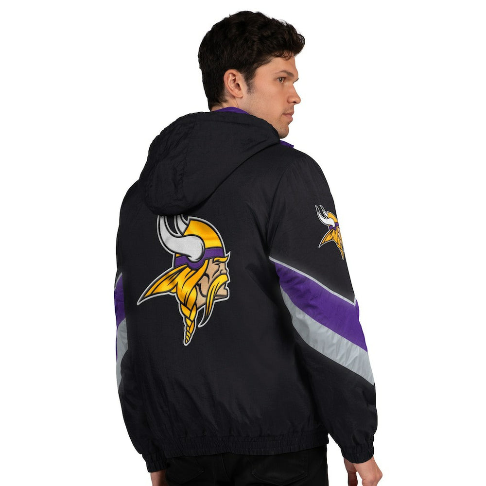 Minnesota Vikings Starter Thursday Night Gridiron Full-Zip Jacket - Black/Purple Jackets