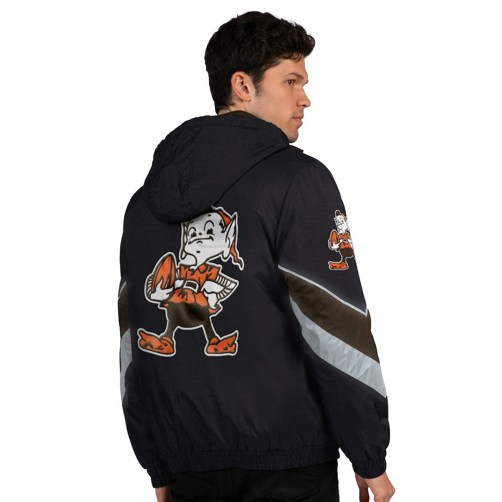 Cleveland Browns Starter Thursday Night Gridiron Vintage Logo Full-Zip Hoodie - Black Hoodies