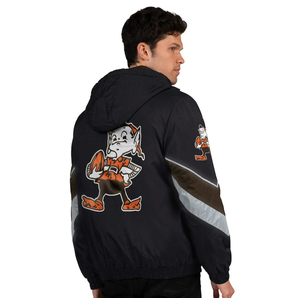 Cleveland Browns Starter Thursday Night Gridiron Vintage Logo Full-Zip Hoodie - Black Hoodies